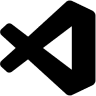 logo negro Visual Studio Code